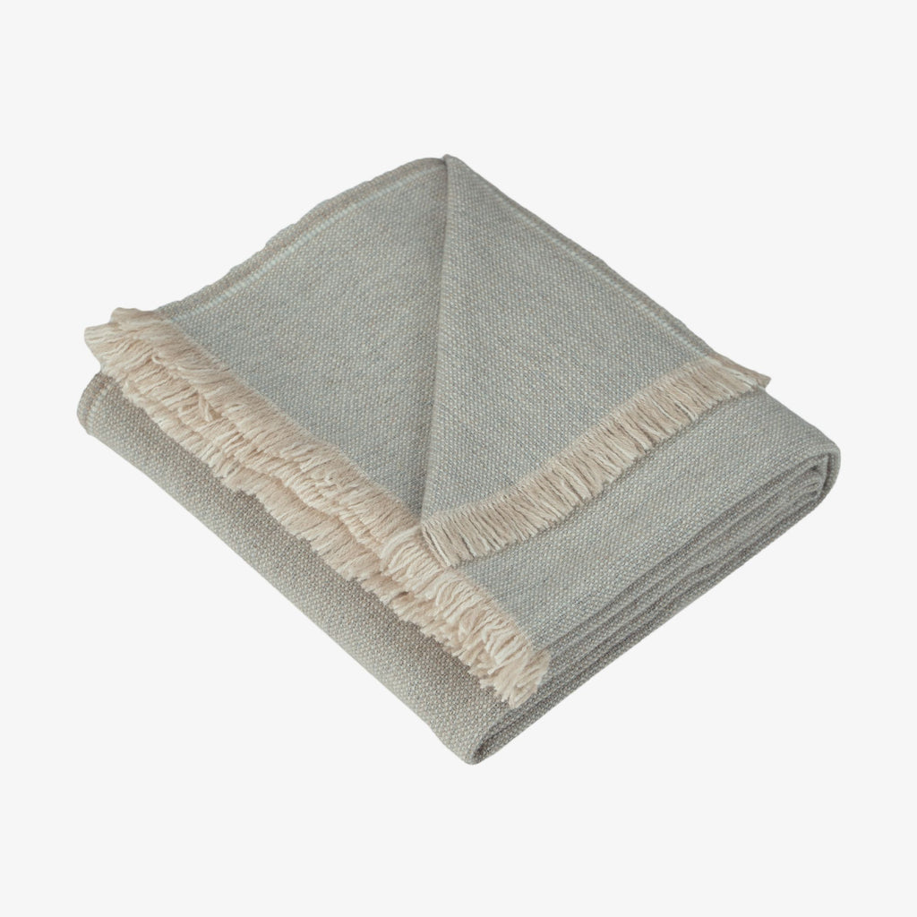 Handwoven alpaca & cashmere throw FOREST