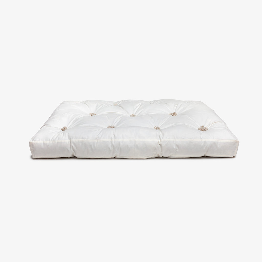 SET Handmade dog bed + cushion filled with 100% alpaca fibre