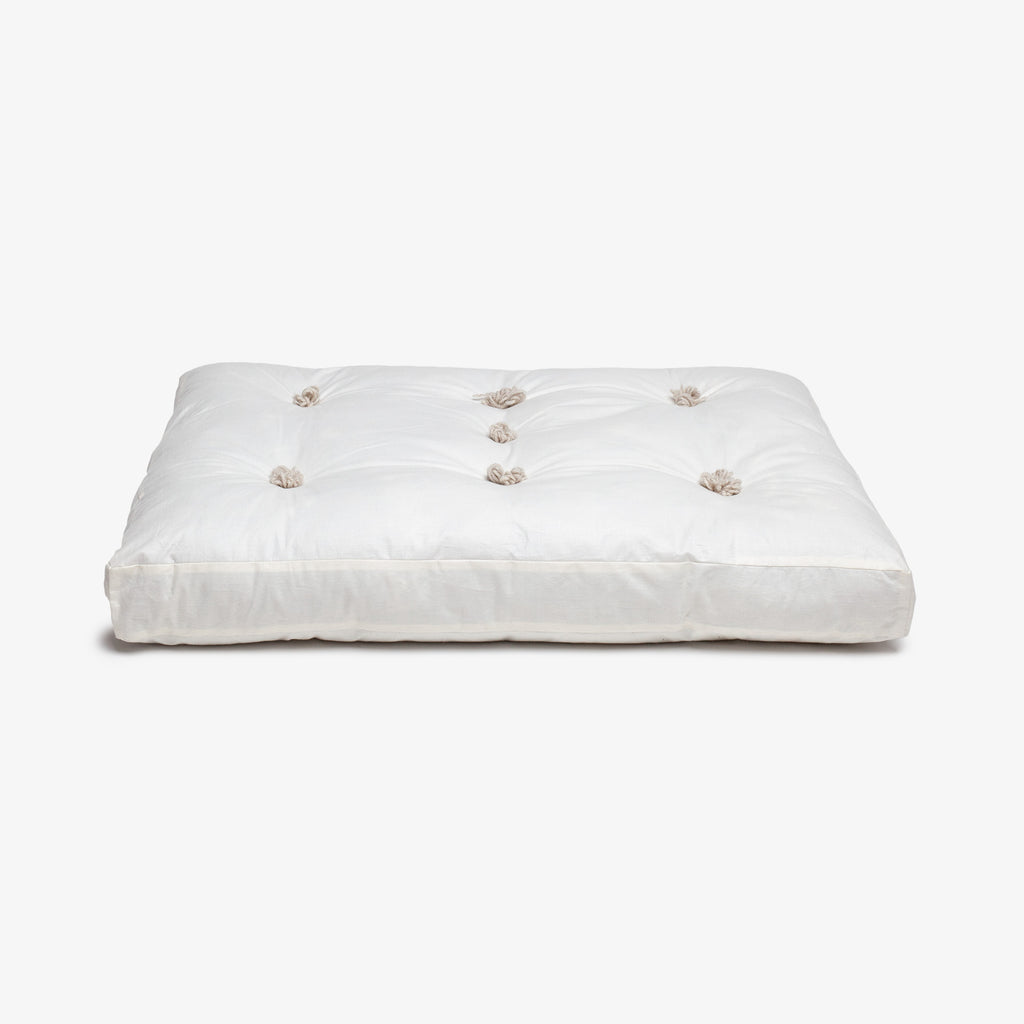 Handmade dog mattress filled with 100% alpaca fibre